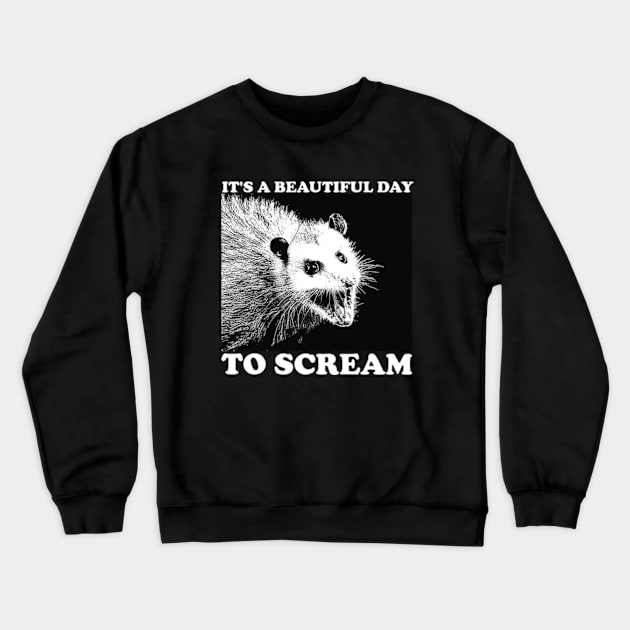 Screaming Possum Crewneck Sweatshirt by Y2KERA